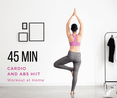 45 Min Cardio and abs HIIT Workout at Home - No Equipment