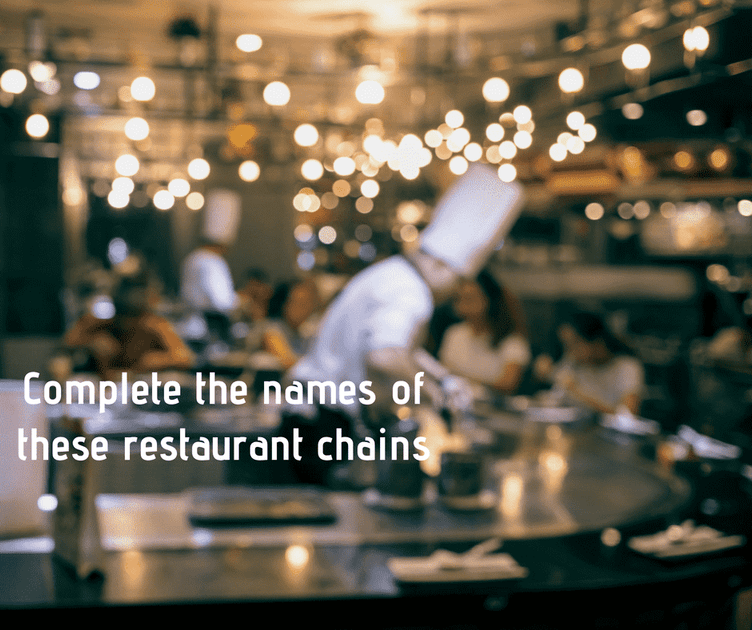 Complete the names of these restaurant chains – Thumper Massager Inc ...