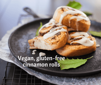 Vegan, gluten-free cinnamon rolls